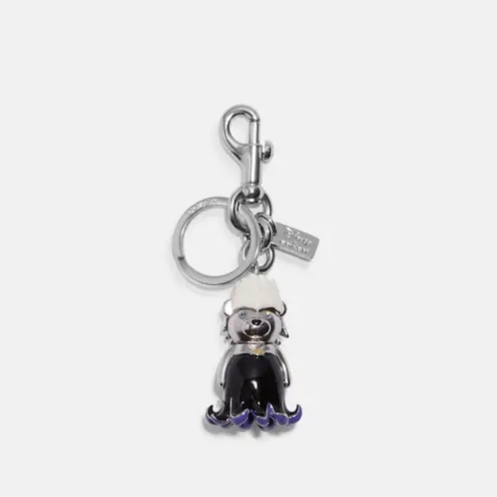 NWT CC346 Coach x Disney Ursula Bear Bag Charm Key Ring Villain - Picture 3 of 5